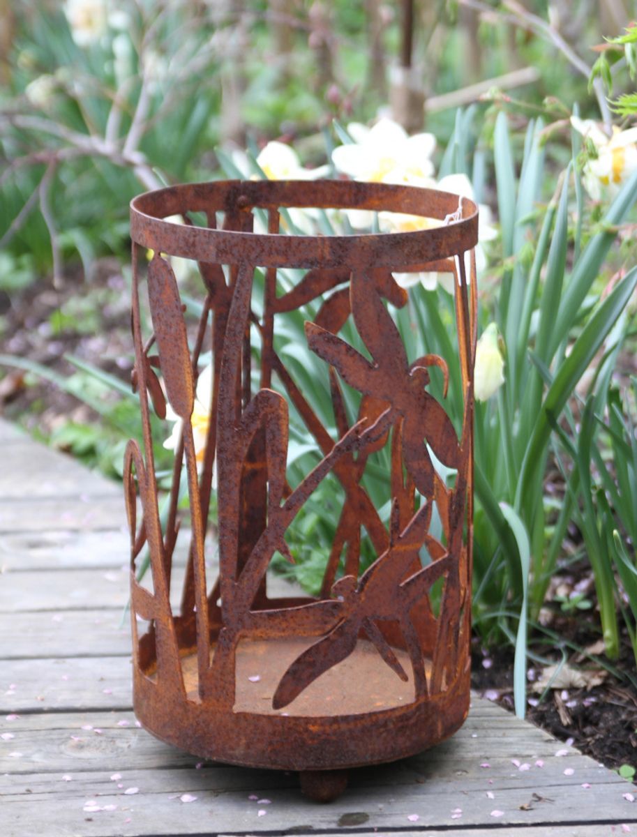 lykt stor med øyenstikkere h 30x20cm